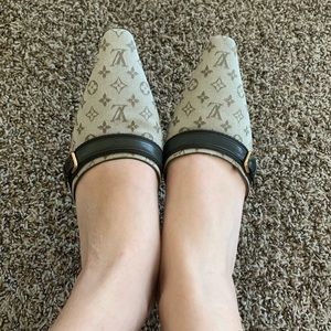 Louis Vuitton monogram mules
